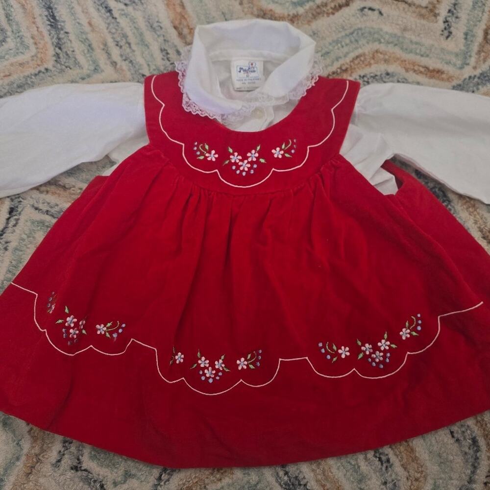 Mayfair 2 piece set 12 month red velvet Dress